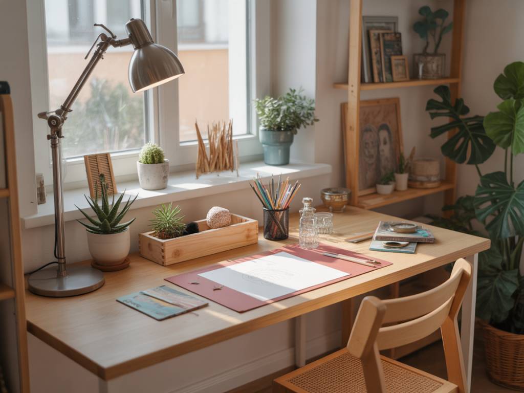 Les essentiels pour un coin atelier créatif à la maison