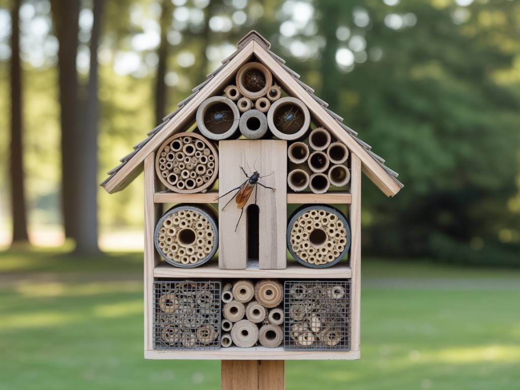 Fabriquer un hôtel à insectes avec des matériaux recyclés